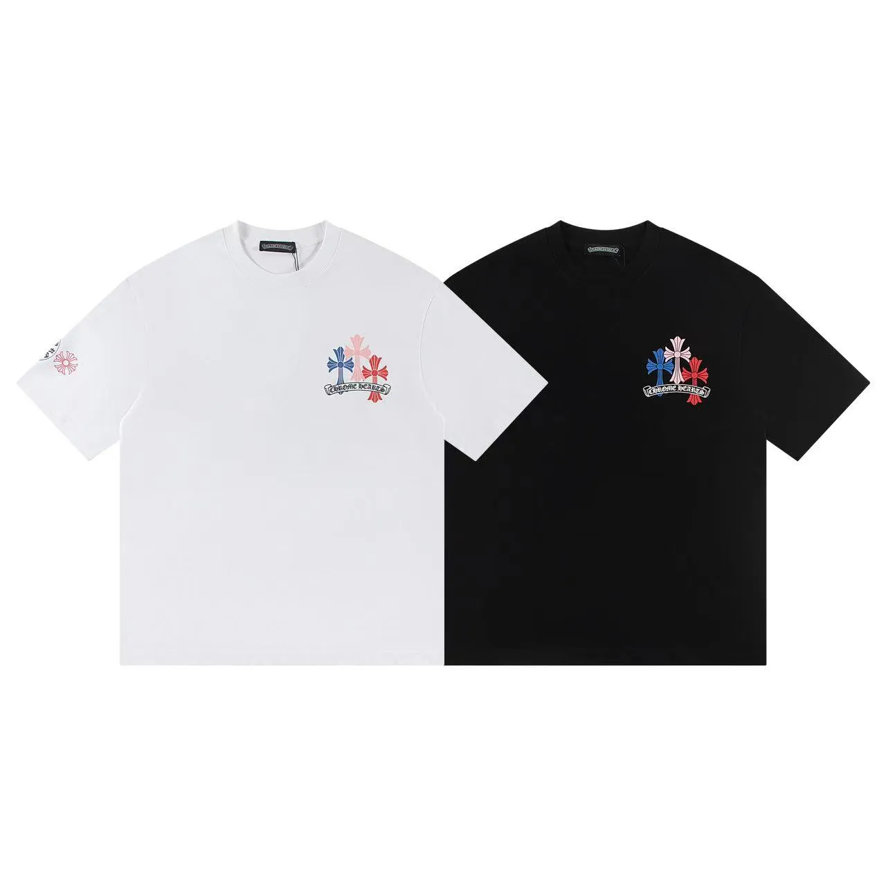🅿️160 Style: 2025 new Croix Heart short-sleeved T-shirt Material: High version 300g double yarn combed cotton Size: S～XL Color: White Style number: Z005